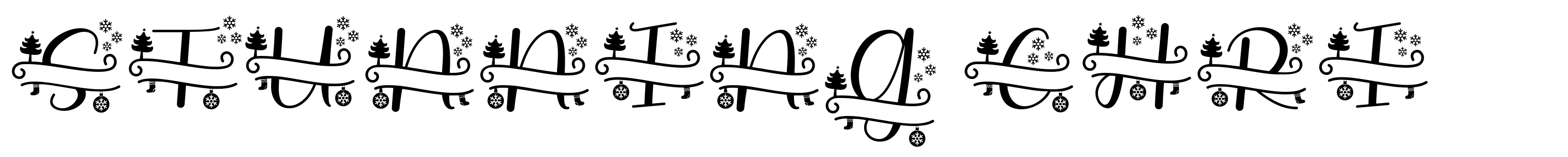Stunning Christmas Monogram Monogram